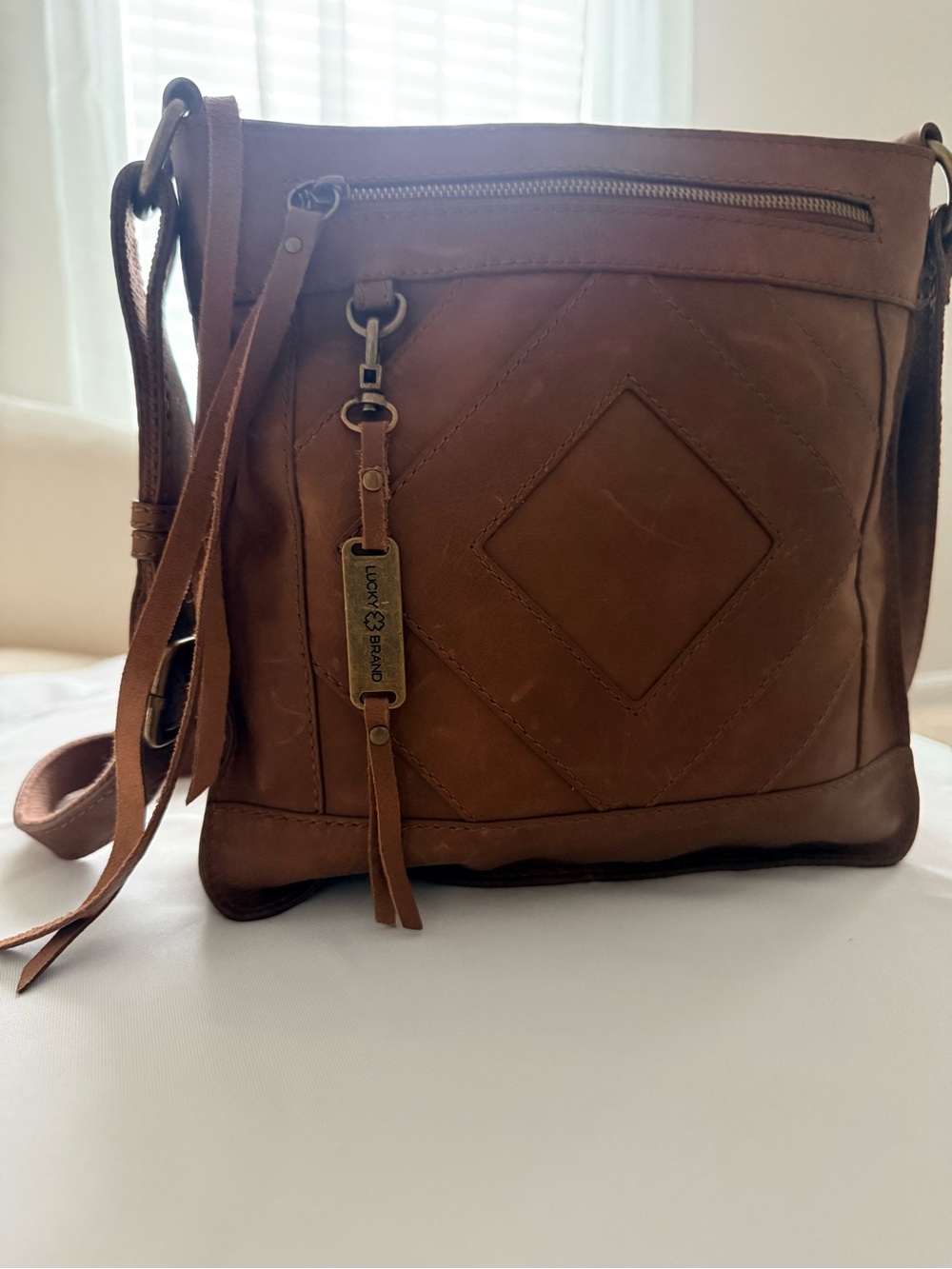 Lucky Brand Brown Leather Crossbody Bag
